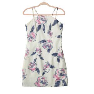 TOBI Women Size Medium Summer Strappy Floral Side Zip Mini Dress